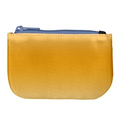 Saffron Yellow And Cream Gradient Ombre Color Large Coin Purse by SpinnyChairDesigns