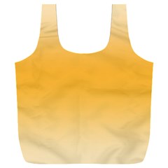 Saffron Yellow And Cream Gradient Ombre Color Full Print Recycle Bag (xxxl) by SpinnyChairDesigns