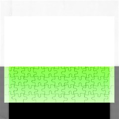 Lemon Yellow And Lime Green Gradient Ombre Color Rectangular Jigsaw Puzzl by SpinnyChairDesigns