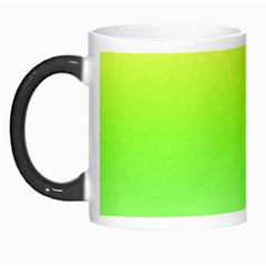 Lemon Yellow And Lime Green Gradient Ombre Color Morph Mugs by SpinnyChairDesigns