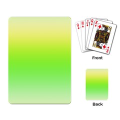 Lemon Yellow And Lime Green Gradient Ombre Color Playing Cards Single Design (rectangle) by SpinnyChairDesigns