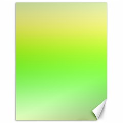 Lemon Yellow And Lime Green Gradient Ombre Color Canvas 12  X 16  by SpinnyChairDesigns