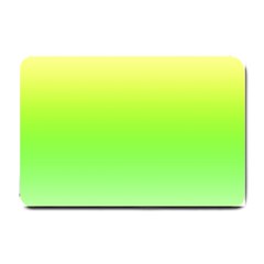 Lemon Yellow And Lime Green Gradient Ombre Color Small Doormat  by SpinnyChairDesigns