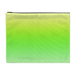 Lemon Yellow And Lime Green Gradient Ombre Color Cosmetic Bag (xl) by SpinnyChairDesigns