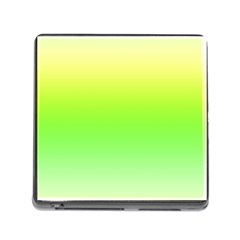 Lemon Yellow And Lime Green Gradient Ombre Color Memory Card Reader (square 5 Slot) by SpinnyChairDesigns