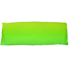 Lemon Yellow And Lime Green Gradient Ombre Color Body Pillow Case Dakimakura (two Sides) by SpinnyChairDesigns