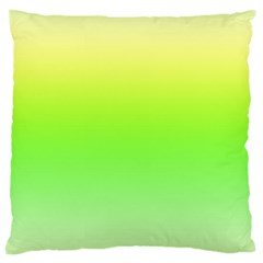 Lemon Yellow And Lime Green Gradient Ombre Color Large Cushion Case (two Sides) by SpinnyChairDesigns