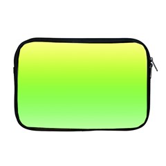 Lemon Yellow And Lime Green Gradient Ombre Color Apple Macbook Pro 17  Zipper Case by SpinnyChairDesigns