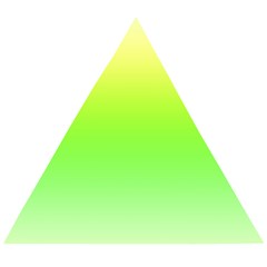 Lemon Yellow And Lime Green Gradient Ombre Color Wooden Puzzle Triangle by SpinnyChairDesigns