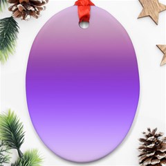 Plum And Violet Purple Gradient Ombre Color Ornament (oval) by SpinnyChairDesigns