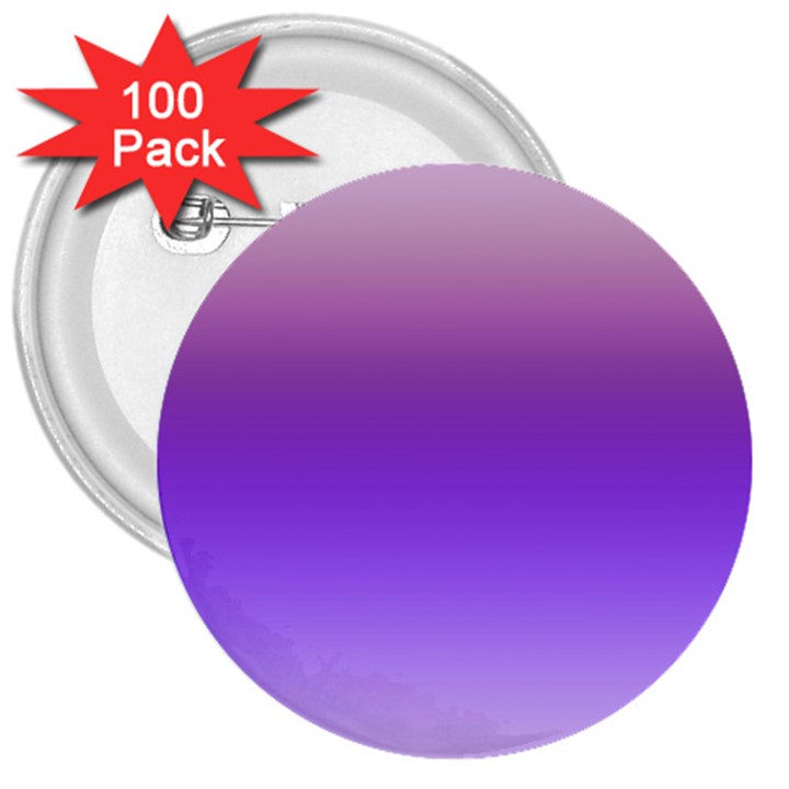 Plum and Violet Purple Gradient Ombre Color 3  Buttons (100 pack) 