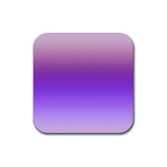 Plum And Violet Purple Gradient Ombre Color Rubber Coaster (square)  by SpinnyChairDesigns