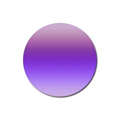 Plum And Violet Purple Gradient Ombre Color Rubber Round Coaster (4 Pack)  by SpinnyChairDesigns