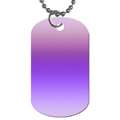 Plum And Violet Purple Gradient Ombre Color Dog Tag (two Sides) by SpinnyChairDesigns