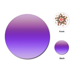 Plum And Violet Purple Gradient Ombre Color Playing Cards Single Design (round) by SpinnyChairDesigns