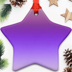 Plum And Violet Purple Gradient Ombre Color Star Ornament (two Sides) by SpinnyChairDesigns