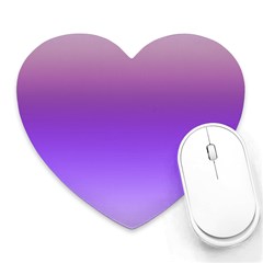 Plum And Violet Purple Gradient Ombre Color Heart Mousepads by SpinnyChairDesigns