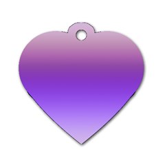 Plum And Violet Purple Gradient Ombre Color Dog Tag Heart (one Side) by SpinnyChairDesigns