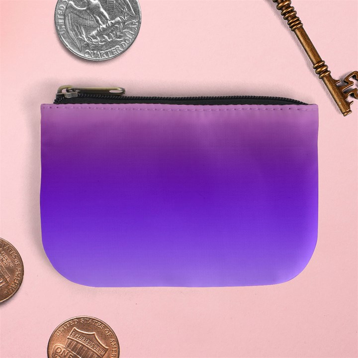 Plum and Violet Purple Gradient Ombre Color Mini Coin Purse