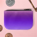 Plum and Violet Purple Gradient Ombre Color Mini Coin Purse Back