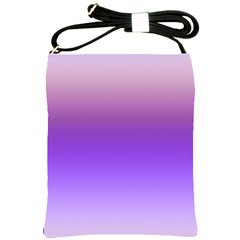 Plum And Violet Purple Gradient Ombre Color Shoulder Sling Bag by SpinnyChairDesigns