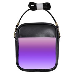 Plum And Violet Purple Gradient Ombre Color Girls Sling Bag by SpinnyChairDesigns