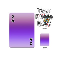 Plum And Violet Purple Gradient Ombre Color Playing Cards 54 Designs (mini) by SpinnyChairDesigns