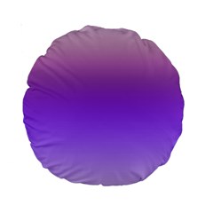 Plum And Violet Purple Gradient Ombre Color Standard 15  Premium Round Cushions by SpinnyChairDesigns