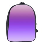 Plum and Violet Purple Gradient Ombre Color School Bag (XL) Front