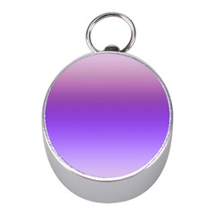 Plum And Violet Purple Gradient Ombre Color Mini Silver Compasses by SpinnyChairDesigns