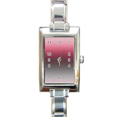 Blush Pink And Grey Gradient Ombre Color Rectangle Italian Charm Watch by SpinnyChairDesigns