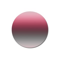 Blush Pink And Grey Gradient Ombre Color Magnet 3  (round) by SpinnyChairDesigns