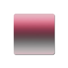 Blush Pink And Grey Gradient Ombre Color Square Magnet by SpinnyChairDesigns