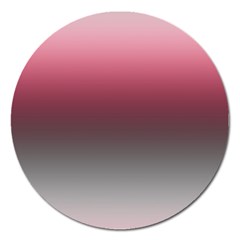 Blush Pink And Grey Gradient Ombre Color Magnet 5  (round) by SpinnyChairDesigns