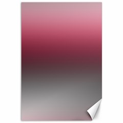 Blush Pink And Grey Gradient Ombre Color Canvas 12  X 18  by SpinnyChairDesigns