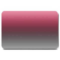 Blush Pink And Grey Gradient Ombre Color Large Doormat  by SpinnyChairDesigns