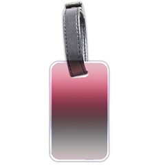 Blush Pink And Grey Gradient Ombre Color Luggage Tag (two Sides) by SpinnyChairDesigns