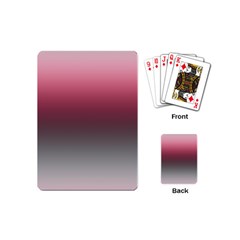 Blush Pink And Grey Gradient Ombre Color Playing Cards Single Design (mini) by SpinnyChairDesigns