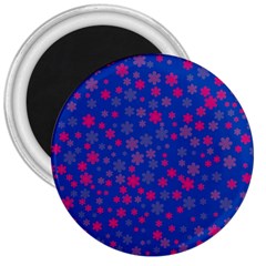 Bisexual Pride Tiny Scattered Flowers Pattern 3  Magnets