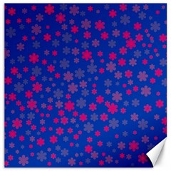 Bisexual Pride Tiny Scattered Flowers Pattern Canvas 12  X 12 