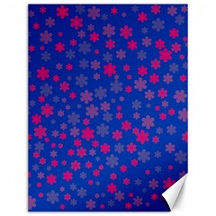 Bisexual Pride Tiny Scattered Flowers Pattern Canvas 12  X 16  by VernenInk