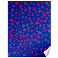 Bisexual Pride Tiny Scattered Flowers Pattern Canvas 36  X 48  by VernenInk