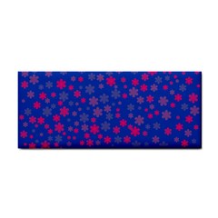 Bisexual Pride Tiny Scattered Flowers Pattern Hand Towel by VernenInk