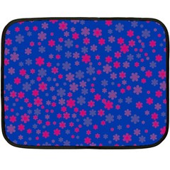 Bisexual Pride Tiny Scattered Flowers Pattern Double Sided Fleece Blanket (mini)  by VernenInk