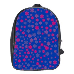 Bisexual Pride Tiny Scattered Flowers Pattern School Bag (large)