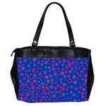 Bisexual Pride Tiny Scattered Flowers Pattern Oversize Office Handbag (2 Sides) Back