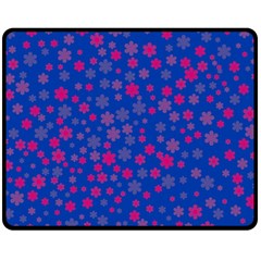 Bisexual Pride Tiny Scattered Flowers Pattern Fleece Blanket (medium)  by VernenInk