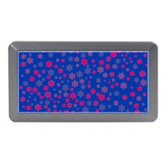 Bisexual Pride Tiny Scattered Flowers Pattern Memory Card Reader (mini)