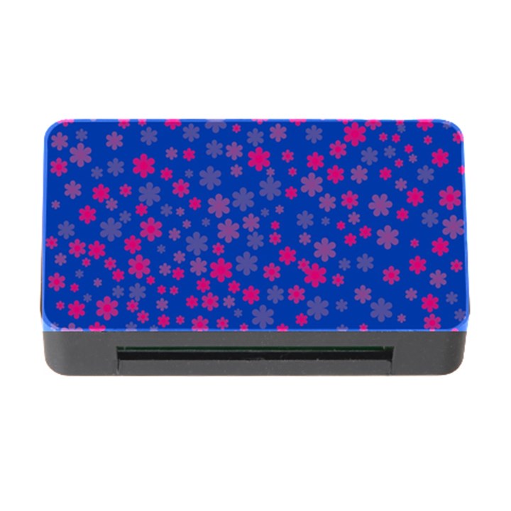 Bisexual Pride Tiny Scattered Flowers Pattern Memory Card Reader with CF