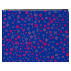 Bisexual Pride Tiny Scattered Flowers Pattern Cosmetic Bag (xxxl) by VernenInk